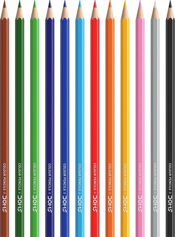 DOMS Fsc 12 Colour Pencil Flat Tin|Multicolor - Image 2