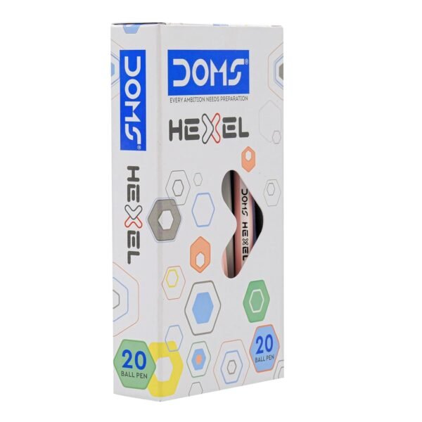 DOMS HEXEL PEN BLUE 20 PCS BOX - Image 4
