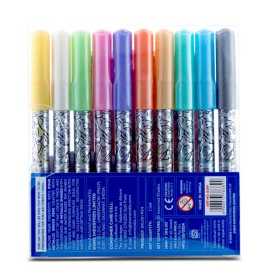 DOMS Metallist Series Metallic Brush Pen (10 Assorted Shade…