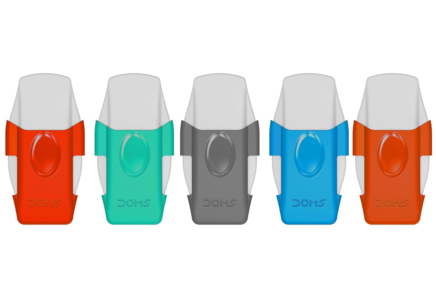 DOMS Non-Toxic Recti 5 Multicolored Dust Free Eraser Blister Pack | Ideal for School, Kids and Gifting Purpose | Pack of 10 - Image 4