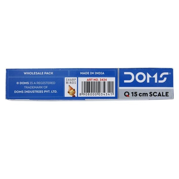 DOMS Q Series 15cm Transparent Scale (Pack of 10) - Image 4