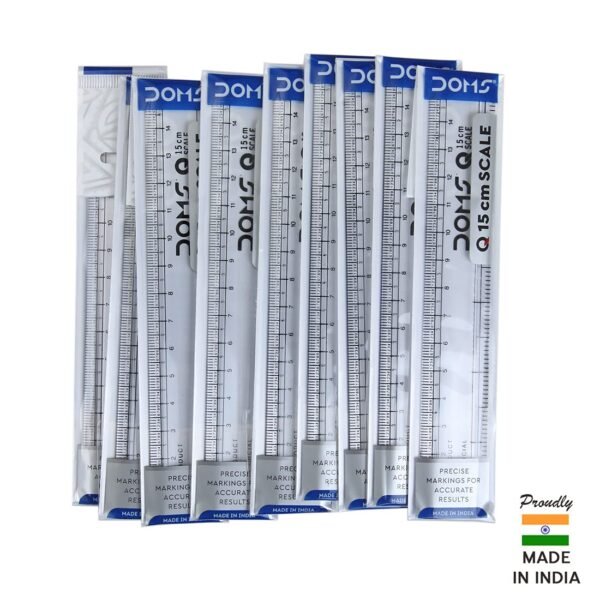 DOMS Q Series 15cm Transparent Scale (Pack of 10) - Image 5