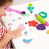 DOMS Soft Modelling Dough Clay 8 Vibrant Shades with 8 Creative Tools| Non-Toxic Safe for Children| 6 Shape Toys, One Hand Roller & One Spatula| Pack of 2