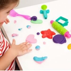 DOMS Soft Modelling Dough Clay 8 Vibrant Shades with 8 Creative Tools| Non-Toxic Safe for Children| 6 Shape Toys, One Hand Roller & One Spatula| Pack of 2