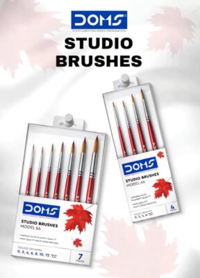 DOMS Studio Round Brushes Set of 4 (No. 0, 2, 4, 6) Unparal…