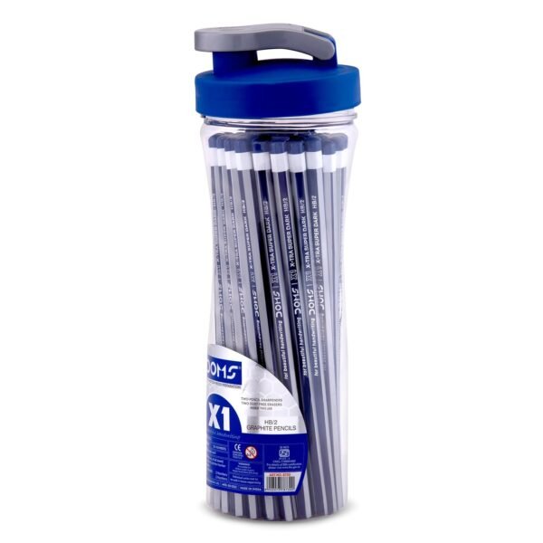 DOMS X1 PENCIL 50 PCS PENCIL SIPPER, Black