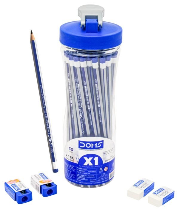 DOMS X1 PENCIL 50 PCS PENCIL SIPPER, Black - Image 2