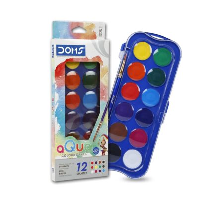 Doms 12 Shades 30mm Water Colour Cakes | Easy To Use Palett…