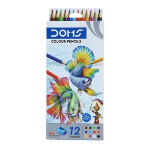 Alternative view of Doms 12 Shades Color Pencils | Hexagonal Shaped Body For Comfortable Grip | Bright & Playful Colors | Free Sharpner With Each Pack | Non-Toxic & Safe For Childrens | Pack of 2