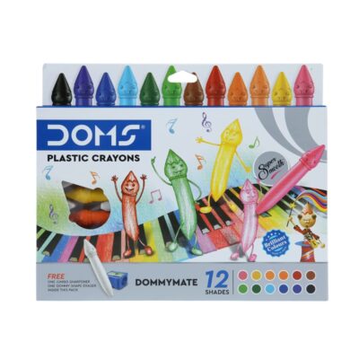 Doms 12 Shades Dommymate Plastic Crayons | Can Be Erased an…