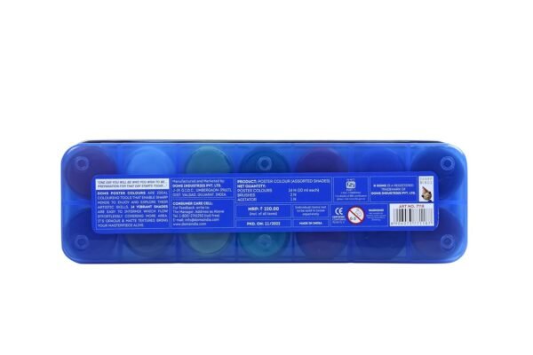 Doms 14 Shades Poster Colours | Rich & Vibrant Colors | Free Agigator & Brush Inside For Uniform Mixing | Non-Toxic & Safe For Childrens | Pack of 1 - Image 5