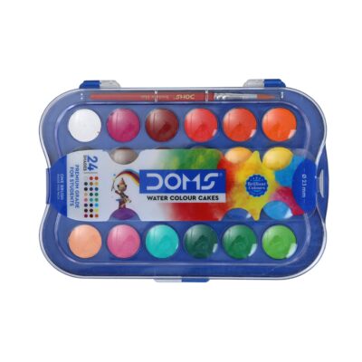 Doms 24 Shades 23mm Water Colour Cakes | Easy to Use Palett…