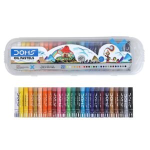 Alternative view of Doms 25 Shades Oil Pastel with Case | Smooth Color Intermixing for Better Effect | Bright and Intense Colors | Free Scrapping Tool | Non-Toxic and Safe for Childrens | Pack of 1, Multicolor