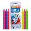 Doms 28 Shades Erasable Plastic Crayons Round Tin Box | Smooth & Even Shading | Bright & Playful Colors | Free Sharpner Inside | Non-Toxic & Safe For Childrens | Pack Of 2, Multicolor