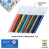 Doms Aqua 12 Shades Watercolour Sketch Pen Set | Unique Push Resistant Tip With Bright & Intense Colors | Non-Toxic & Safe For Kids | Colourful Sketching, Doodling & Mandala Art | Pack of 5