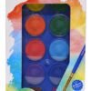 Doms Aqua Water Colour Cakes 12 Shades 23 Diameter| Rich Colour Pigment| Premium Grade For Students| With FREE 1 Brush| Best Birthday Gift| Useful For Drawing & Colouring Pack of 2