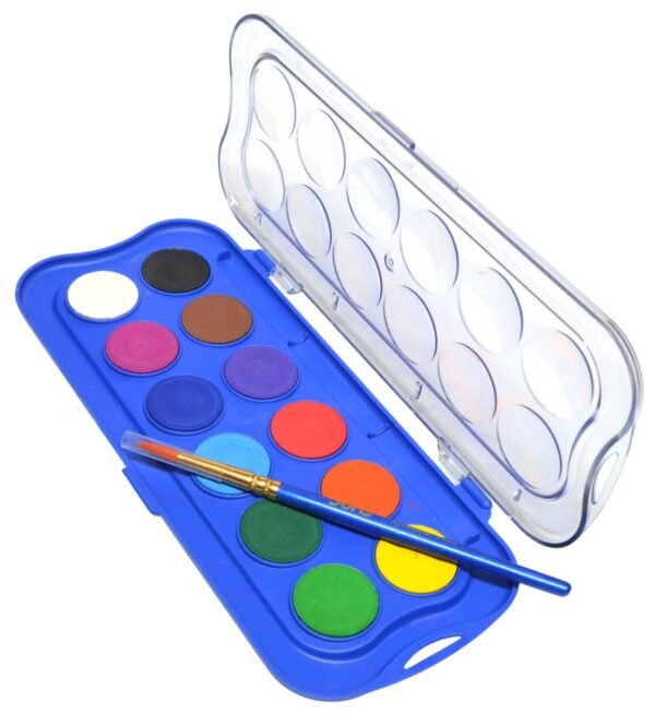 Doms Aqua Water Colour Cakes 12 Shades 23 Diameter| Rich Colour Pigment| Premium Grade For Students| With FREE 1 Brush| Best Birthday Gift| Useful For Drawing & Colouring Pack of 2 - Image 3