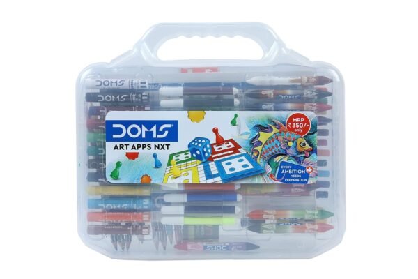 Doms Art Apps Nxt Kit With Plastic Carry Case | Perfect Value Pack | Kit For School Essentials | Gifting Range For Kids | Combination of 9 Stationery Items - Image 4