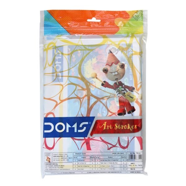 Doms Art Strokes Kit | Perfect Value Pack | Kit for Creative Minds | Gifting Range for Kids | Combination of 10 Stationery Items | Pack of 1 - Image 3