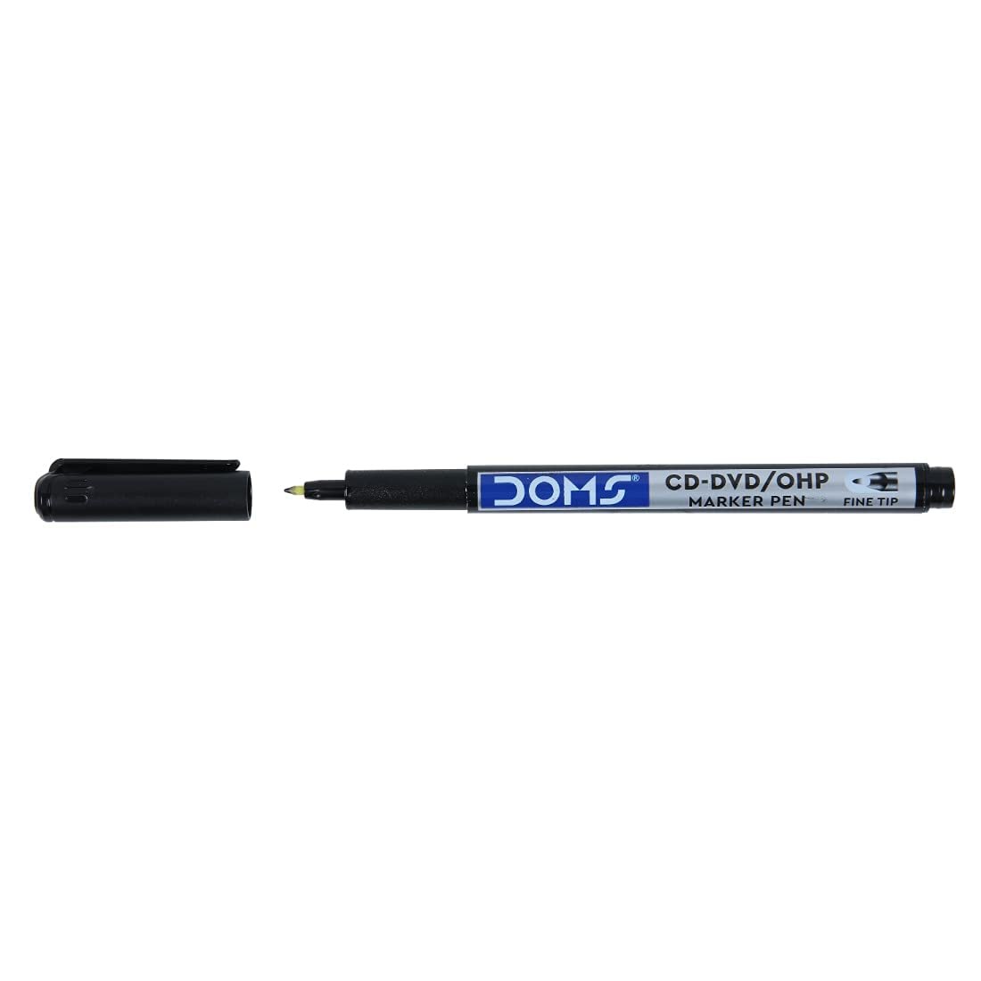 Doms CD-DVD/OHP Pens | Fine Tip Japanese Tip For Clear Marking | Marks On Most Surfaces | Unique Self Hydrating System | Black Ink, Pack of 10 - Image 2