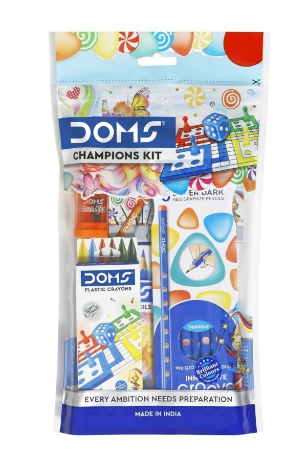 Doms Champions Kit | Perfect Value Pack | Kit For School Essentials | Gifting Range For Kids | Combination of 6 Stationery Items | Pack of 2 - Image 3