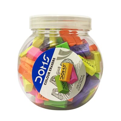 Doms Color Erasers Jar Pack | For Clean and Clear Erasing |…