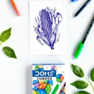 Alternative view of Doms Cuboid 0.6 mm Ball Pen Jar Pack | Square Shaped For Strong & Better Grip | Lightweight & Colorful Body Design | Soft Tip For Flawless & Smooth Writing | Blue Ink, Pack Of 50 Pens