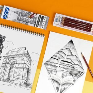 Alternative view of Doms Drawing & Sketching Graphite Pencils - Grade HB, 2B, 4B, 6B, 8B & 10B | Hi Precision For Sketching | Dark & Neat Drawing | Comes With 1 Eraser (Pack of 6 x 5 Set)