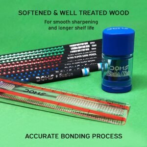 Doms Fusion Xtra Super Dark Pencil Box Pack | Dark & Neat Writing Which Stays Longer | Smooth Sharpning & With Soft & Comfortable Grip | Free Scale & Erasner Inside | Pack of 30 Pencils
