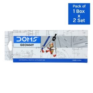 Alternative view of Doms Geommy Mathematical Drawing Instrument Geometry Box | Durable Blue Finish Body | Safe & User Friendly | Set of 10 Instruments x Pack of 2
