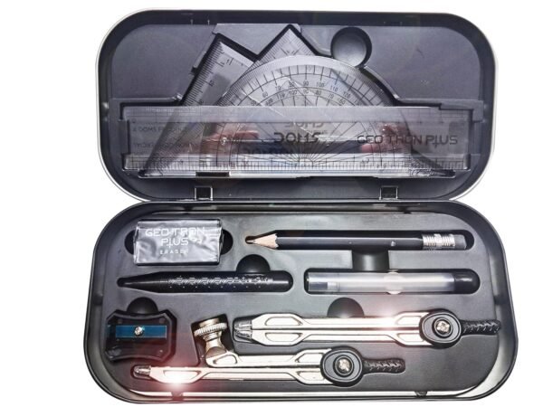 Doms Geotron Plus Geometry Box with Doms Y1+ Super Dark HB/2 Graphite Pencil Box Pack 10 Combo Pack - Image 4