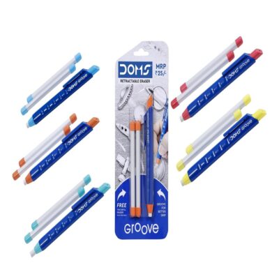 Doms Groove Retractable Eraser | Groove For Better Grip Wit…