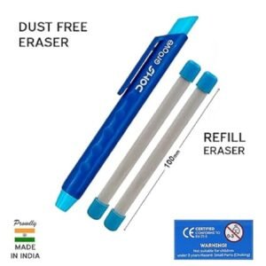 Alternative view of Doms Groove Retractable Eraser | Groove For Better Grip With Excellent Erasing Performance | Free 2 Refill Eraser With This Pack | Pack of 10 Erasers
