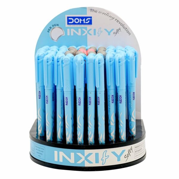 Doms INXIfY Softy Ballpen For Smooth Writing| School College Students Office Daily Use| LV Ink Technology| Pack of 100 Pens(84 Blue, 12 Black & 4 Red) - Image 2