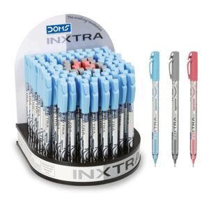 Alternative view of Doms INXTRA 0.7mm BALLPOINT PENS| SOFT RUBBERIZED GRIP FOR COMFORTABLE WRITING| CONTAINS 100 PCS - 84 BLUE, 12 BLACK, 4 RED.