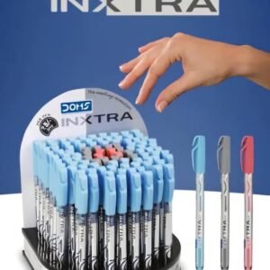 Doms INXTRA 0.7mm BALLPOINT PENS|SOFT RUBBERIZED GRIP FOR COMFORTABLE & SMOOTH WRITING| CONTAINS 40 PCS| INK BLUE