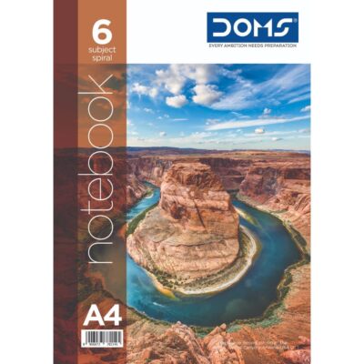 Doms Nature Series 6 Subject Spiral Notebook | A4, 57 GSM, …