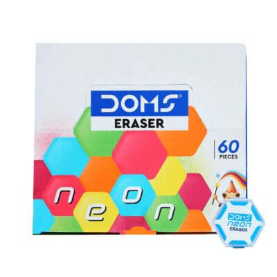 Doms Neon Hex Dust Free Eraser 60 Pcs Neon Pencil Nrt 10 Pcs