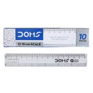 Doms Neon Pencil Nrt 10 Pcs Q Series 15cm Transparent Scale (Pack of 10)