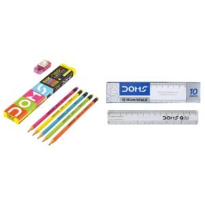 Alternative view of Doms Neon Pencil Nrt 10 Pcs Q Series 15cm Transparent Scale (Pack of 10)