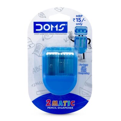 Doms Non-Toxic 2 Matic Multicolored Pencil Sharpener Bliste…