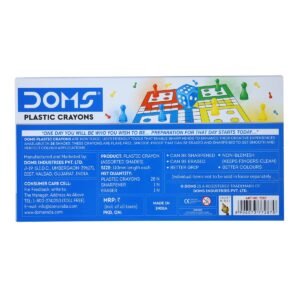 Alternative view of Doms Non-Toxic 28 Shades Super Smooth Plastic Crayons | Erasable & Sharpenable | 1 Eraser & 1 Sharpener Included | Pack of 1