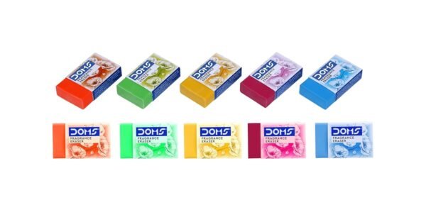 Doms Non-Toxic Fragrance Erasers Set | For Clean & Clear Erasing | Stationery Gift Item For Kids & Students | Playful Body Colors | Pack of 20 Pieces - Image 4