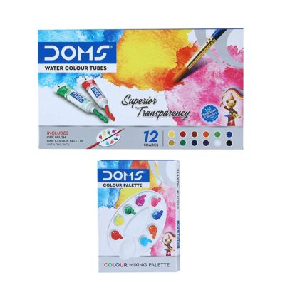 Doms Non-Toxic Water Colour Tube Set in Cardboard Box (12 A…