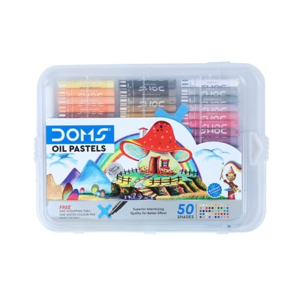 Doms Oil Pastel 50 Shades Plastic Pack Plastic Crayon 28 Shades Round Tin - Image 6