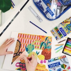 Alternative view of Doms Smart Stationery Kit (12 pcs in KIT) with Transparent Zipper Bag Gifting Range for Kids Art Strokes Kit, Paper