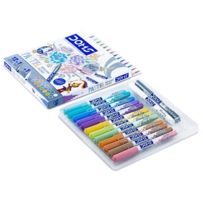 Doms Super Soft Tip Pastel Shades Brush Pen Set | 12 Pastel…