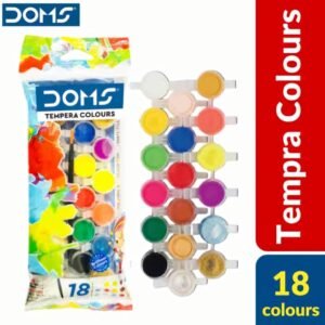 Alternative view of Doms Tempera Water Colours 18 Shades For Children| Includes Gold & Silver Colour + 1 Painting Brush| Washable & Safe For Children| Best Birthday Gift| Pack of 6