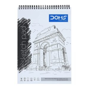Doms Watercolor Paper Sketch Book Wiro Band Medium Surface Drawing Pad A5 Size 150 Gsm 72 Pages (Pack Of 2)