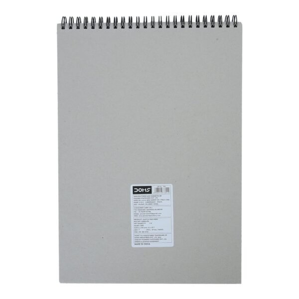 Doms Wiro Binding Notebook | Sketch Pad | Plain | 110GSM | 100 Pages | 21.0 x 29.7 cm | Pack of 1 - Image 4